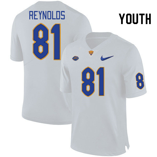 Youth #81 Daejon Reynolds Pitt Panthers College Football Jerseys Stitched Sale-White